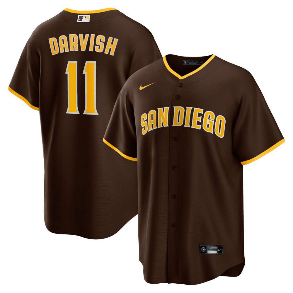 Yu Darvish San Diego Padres Alternate Replica Player Jersey - Brown-Pro Kit Vault | Brand New 26/27 Sports Jerseys